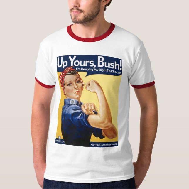 T-shirt bush_upyours hillary (Devant)