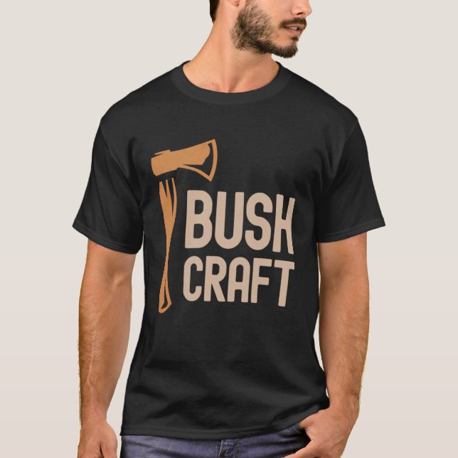 T-shirt Bushcraft Outdoor Survival Living Nature Camping H (Devant)