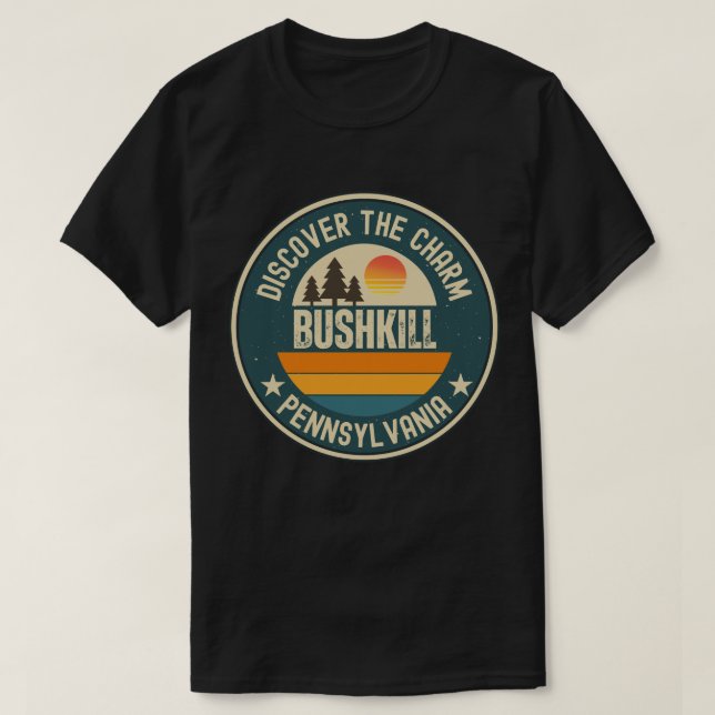 T-shirt Bushkill, Pennsylvanie (Design devant)