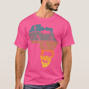 T-shirt Bushman Khoi San Hunt Art africain Djembe Drum Vin