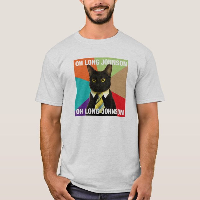 T-shirt Business Cat - Oh Long Johnson (Devant)