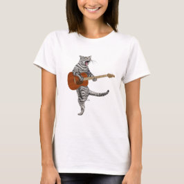 T-shirt Busker le guitariste de chat
