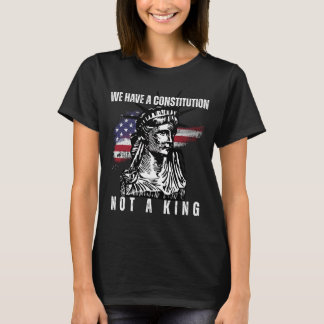 T-shirt Buste de la Liberté avec l'art du drapeau Grunge