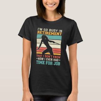 T-shirt Busy in retirement Retired thrower athlete Javelin