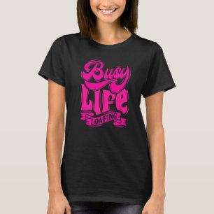 T-shirt BUSY LIFE CHARGEMENT Hilarious Slogans Blanc & Ros