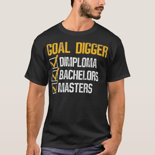 T-shirt But Digger Funny Masters Diplôme Graphique Premi (Devant)
