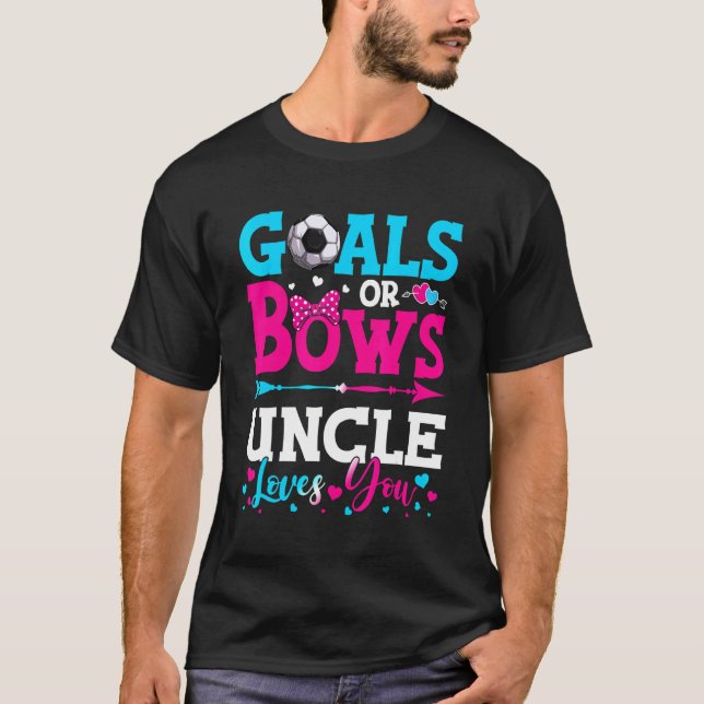 T-shirt Buts Ou Bows Oncle Vous Aime Sexe Révéler Bébé (Devant)
