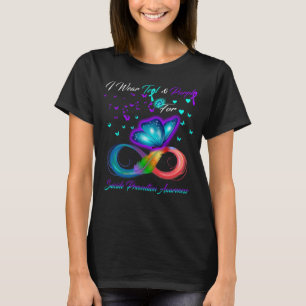 T-shirt butt I Wear blue and violple For suicide preven