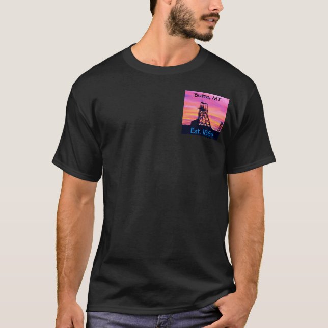 T-shirt Butte Amérique !  Avant et dos (Devant)