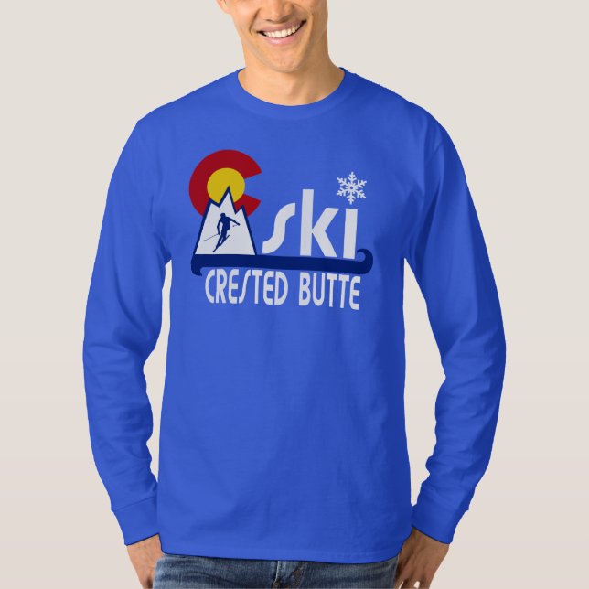 T-shirt Butte crêtée de ski (Devant)