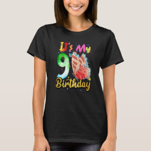 T-shirt Butterfly Birthday Girl Princess 9th Birthday Butt