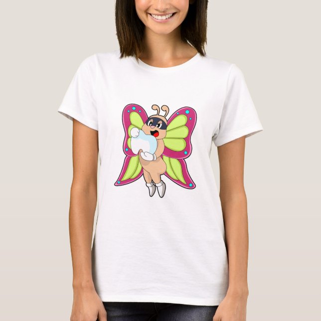 T-shirt Butterfly Dentist Teeth (Devant)