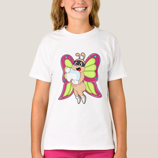 T-shirt Butterfly Dentist Teeth (Devant)