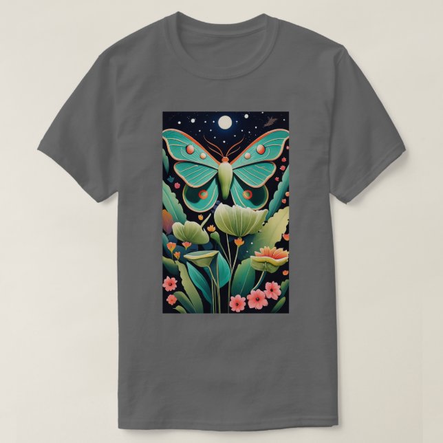 T-shirt Butterfly grunge Fairycore Aesthetic Luna Moth Mus (Design devant)