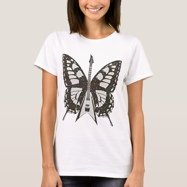 T-shirt butterfly guitar t shirt (Devant)