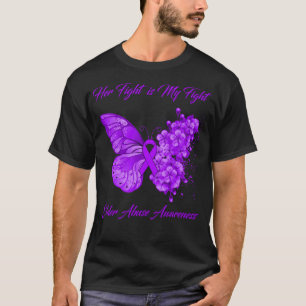 T-shirt Butterfly Her Fight is My Fight Elder Abuse Award