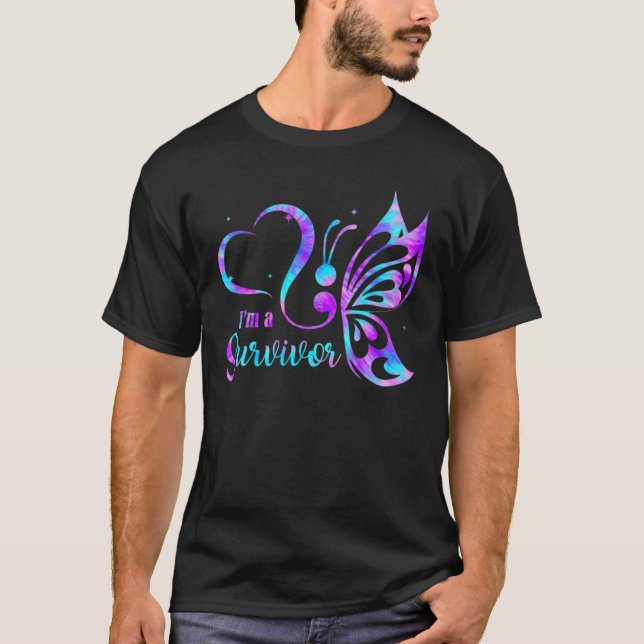 T-shirt Butterfly I'm A Survivor Suicide Prevention Award (Devant)