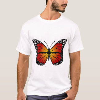 T-shirt Butterfly Monarch Abstract Artistic Line Art