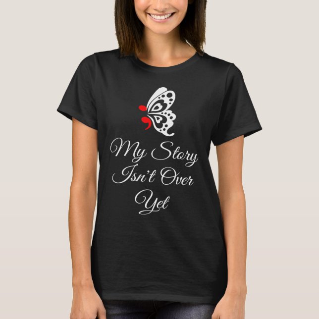T-shirt Butterfly Semicolon  May Mental Health Awareness (Devant)
