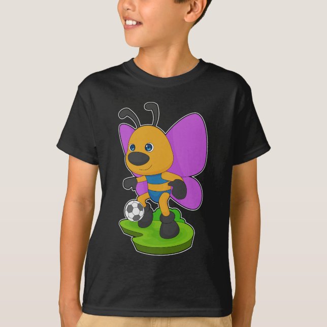 T-shirt Butterfly Soccer Soccer Sports (Devant)