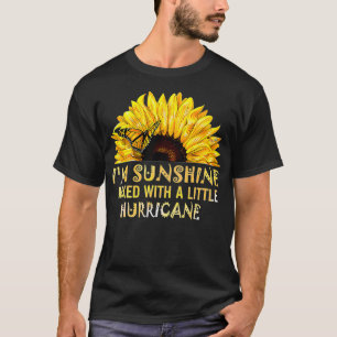 T-shirt Butterfly Sunflower Sunshine Mied With A Little Hu