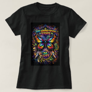 T-shirt Butterfly Tees Co. Chemise Papillon Graffiti 00478