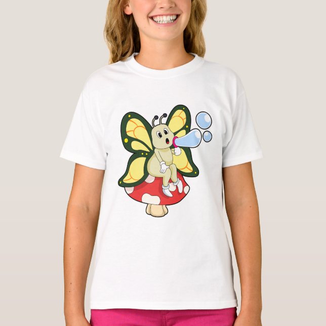 T-shirt Butterfly with Soap bubbles (Devant)