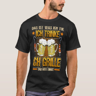 T-shirt Buveur de bière alcoolisée barbecue Jardin à bière