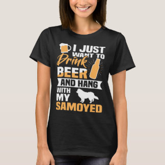 T-shirt Buvez De La Bière Et Accrochez-Vous Avec Mon Chien