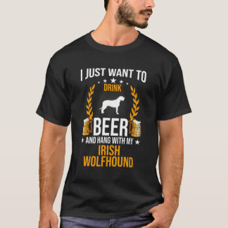 T-shirt Buvez De La Bière Et Accrochez-Vous Avec Mon Chien