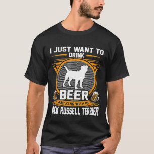 T-shirt Buvez De La Bière Et Accrochez-Vous Avec Mon Jack 