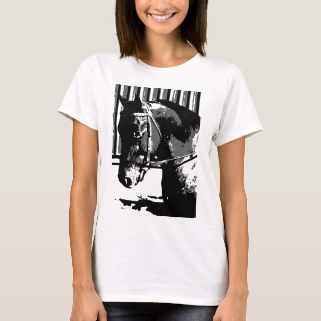 T-shirt BW Stallion Horse (Devant)
