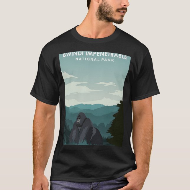 T-shirt Bwindi Impénétrable Parc National Afrique Ouganda  (Devant)
