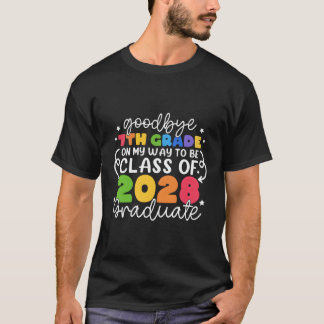 T-shirt Bye 7E Classe De 2028 Diplômée 7E Classe