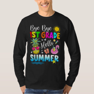T-shirt Bye Bye 1st Grade Bonjour tenue d'été Dernier jour