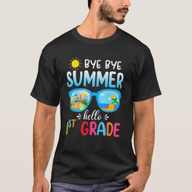 T-shirt Bye Bye été Bonjour 1ère année Équipe Retour à l'é (Devant)