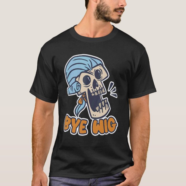 T-shirt Bye Wig Wig faux cheveux (Devant)