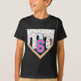 T-shirt Bysebyll Drip 6th Birthday Home Plate Boys Youth 6