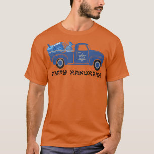 T-shirt BZw2 Camion Happy Hanoukka Menorah Farm La vie jui