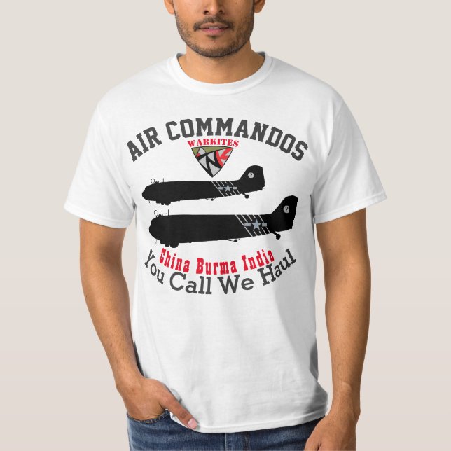 T-shirt C-47 de "commandos d'air" de Warkites (Devant)