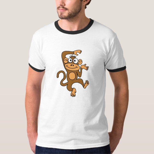 T-shirt C.A. chemise heureuse de singe de danse (Devant)