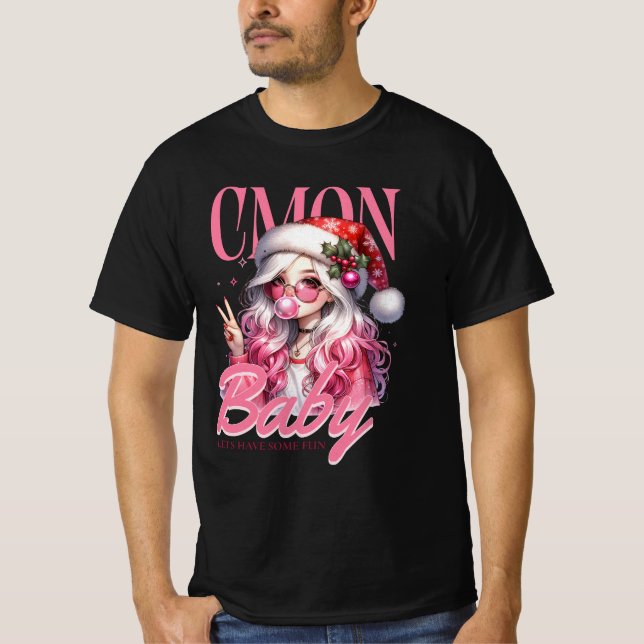 T-shirt C’est parti Baby – Conception de fille amusante de (Devant)