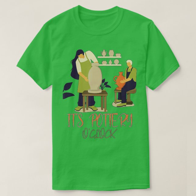 T-shirt C`est poterie o`horloge comique poterie (Design devant)