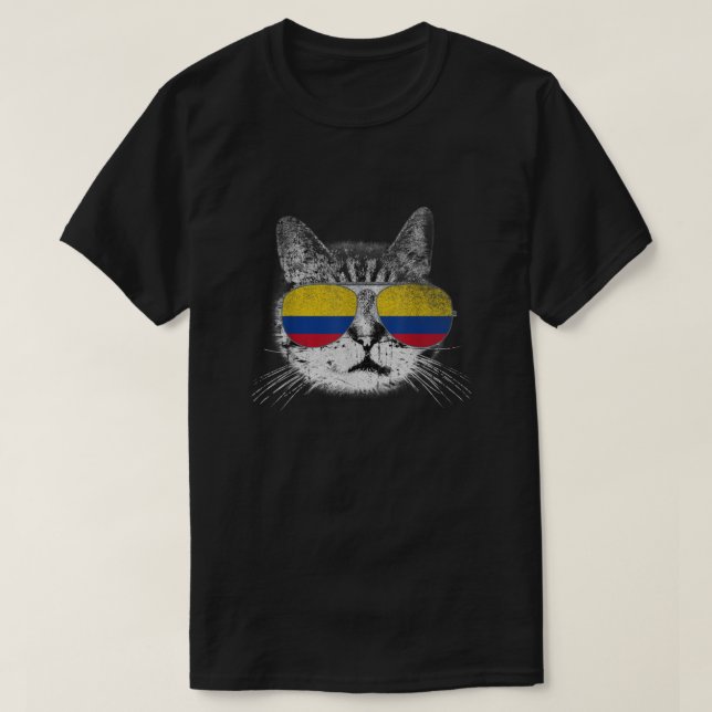 T-shirt Ca Colombian Colombia Flag Country Retro Funny Gif (Design devant)