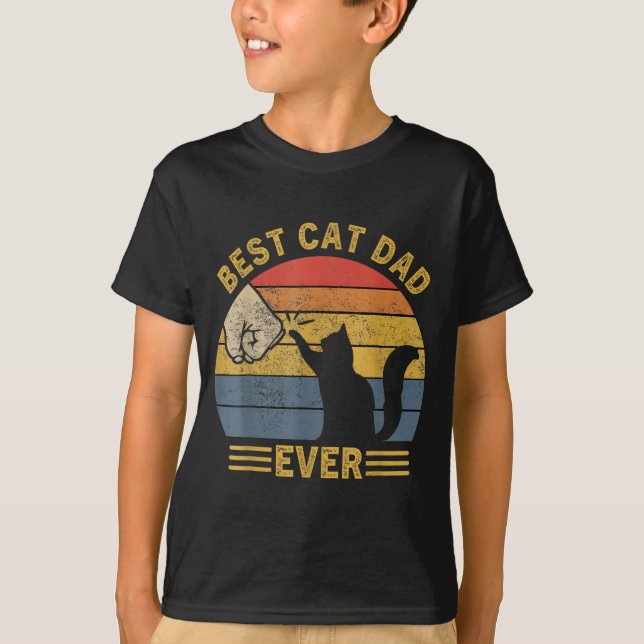 T-shirt Ca Men Cat Dad Ever Funny Cat Lover Gift  (Devant)