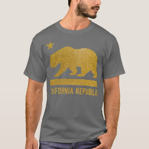 T-shirt CA Republic Drapeau Ours Star California Souvenir