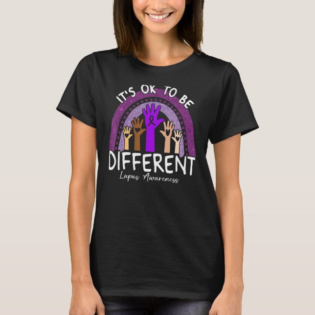 T-shirt Ça va d'être différent Lupus Sensibilisation Viole (Devant)