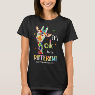 T-shirt Ça va d'être différent mignon Giraffe animal Autis