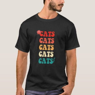 T-shirt Ca Vintage Mignon Chat Adolescentes Femmes Hommes