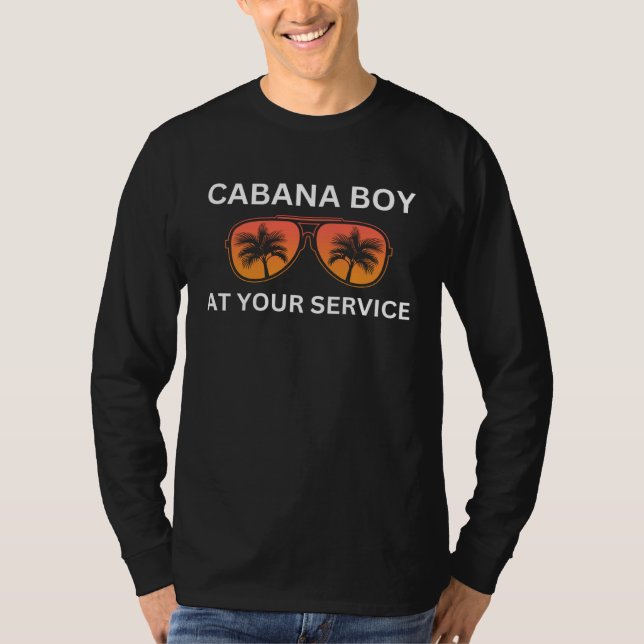 T-shirt Cabana Boy  Mens Summer Pool Party Bartender Barte (Devant)